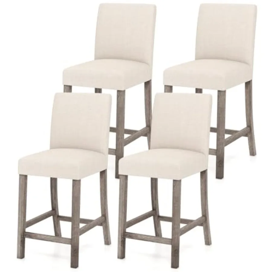 Counter Height Bar Stools Set of 4, 24.5'' Fabric Upholstered Barstools Mid Century Modern Island Bar Chairs with Back for Kitc
Counter Height Bar Stools Set of 4, 24.5'' Fabric Upholstered Barstools Mid Century Modern Island Bar Chairs with Back for Kitc