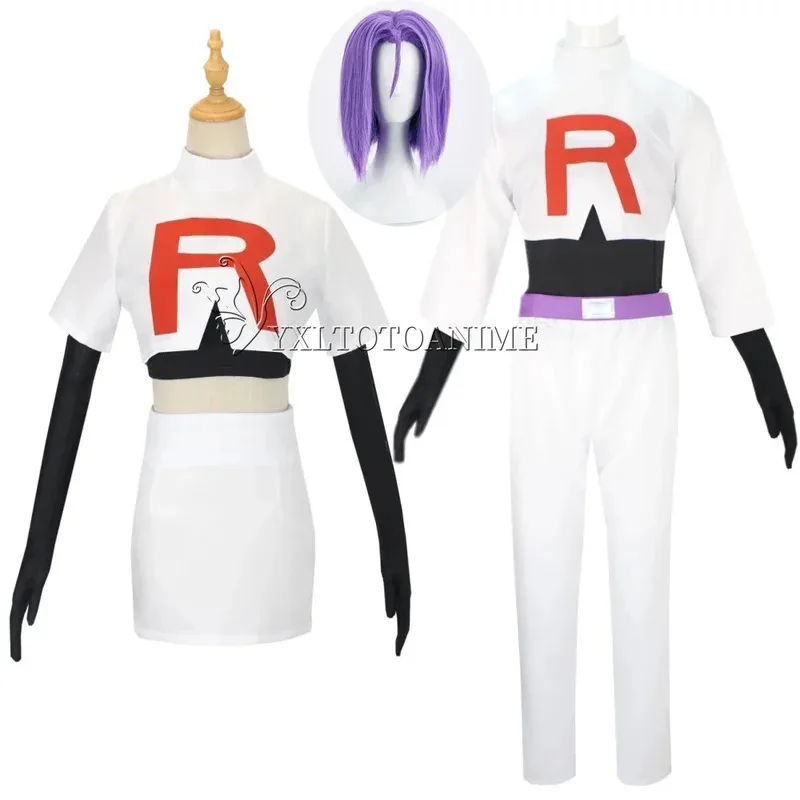 Anime Jessie James Cosplay Costume Team Rocket Jessie Musashi James Kojirou Halloween Cosplay Costume Full Set Women Men
Anime Jessie James Cosplay Costume Team Rocket Jessie Musashi James Kojirou Halloween Cosplay Costume Full Set Women Men