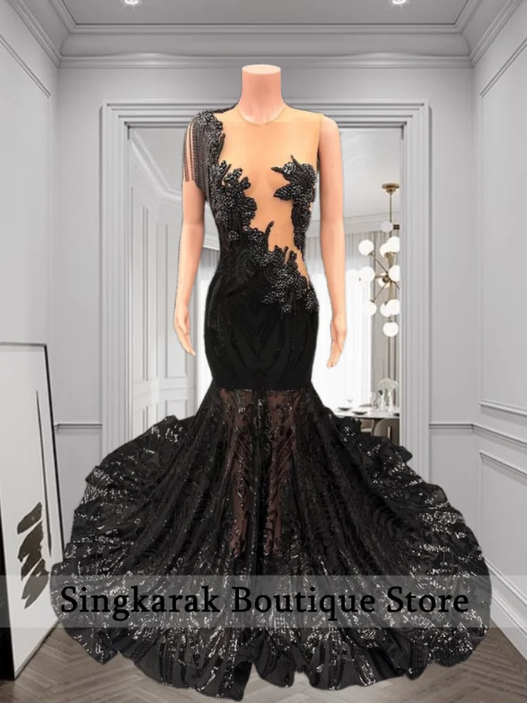 Bespoke Black Prom Dress 2026 Luxury African Matric Dance Crystal Tassels Party Dress Long Mermaid Evening Gowns Customized
Bespoke Black Prom Dress 2026 Luxury African Matric Dance Crystal Tassels Party Dress Long Mermaid Evening Gowns Customized