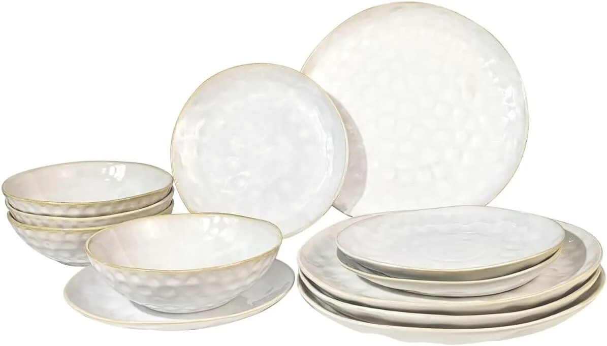 Ceramic Tableware Set12 Piece White Stoneware Dinnerware Set for 4 Perfect for Everyday Dining and Entertaining Durable Ceramic
Ceramic Tableware Set12 Piece White Stoneware Dinnerware Set for 4 Perfect for Everyday Dining and Entertaining Durable Ceramic