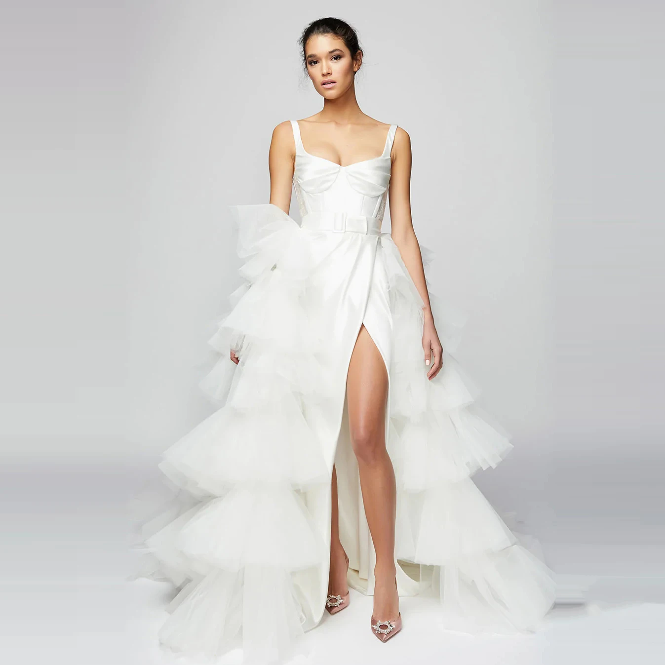Formal Fluffy Tiered Tulle Maxi Skirts Women Bridal Detachable Train Long Ruffles Tiered Tulle Over Wrap Skirt Bottom
Formal Fluffy Tiered Tulle Maxi Skirts Women Bridal Detachable Train Long Ruffles Tiered Tulle Over Wrap Skirt Bottom