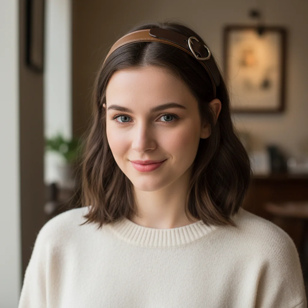 Y2K Style Leather Headband Heart-Shaped Buckle Coffee Brown Hair Hoop Hair Accessories Wide Brim Head Band
Y2K Style Leather Headband Heart-Shaped Buckle Coffee Brown Hair Hoop Hair Accessories Wide Brim Head Band