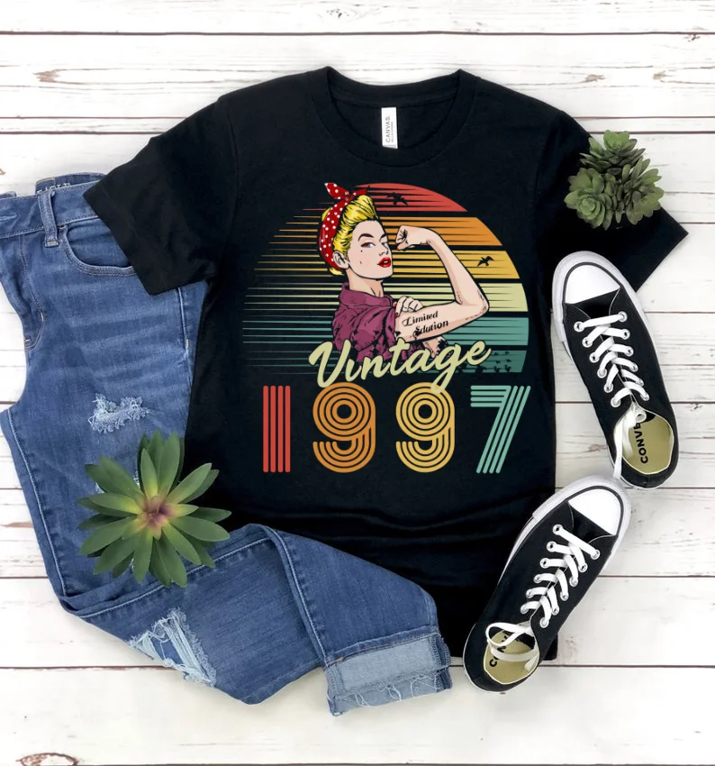 Limited 1997 Edition 26th Birthday Shirt Funny Graphic 100% Cotton Women Tshirt Short Sleeve Tees O Neck Female Clothing y2k
Limited 1997 Edition 26th Birthday Shirt Funny Graphic 100% Cotton Women Tshirt Short Sleeve Tees O Neck Female Clothing y2k