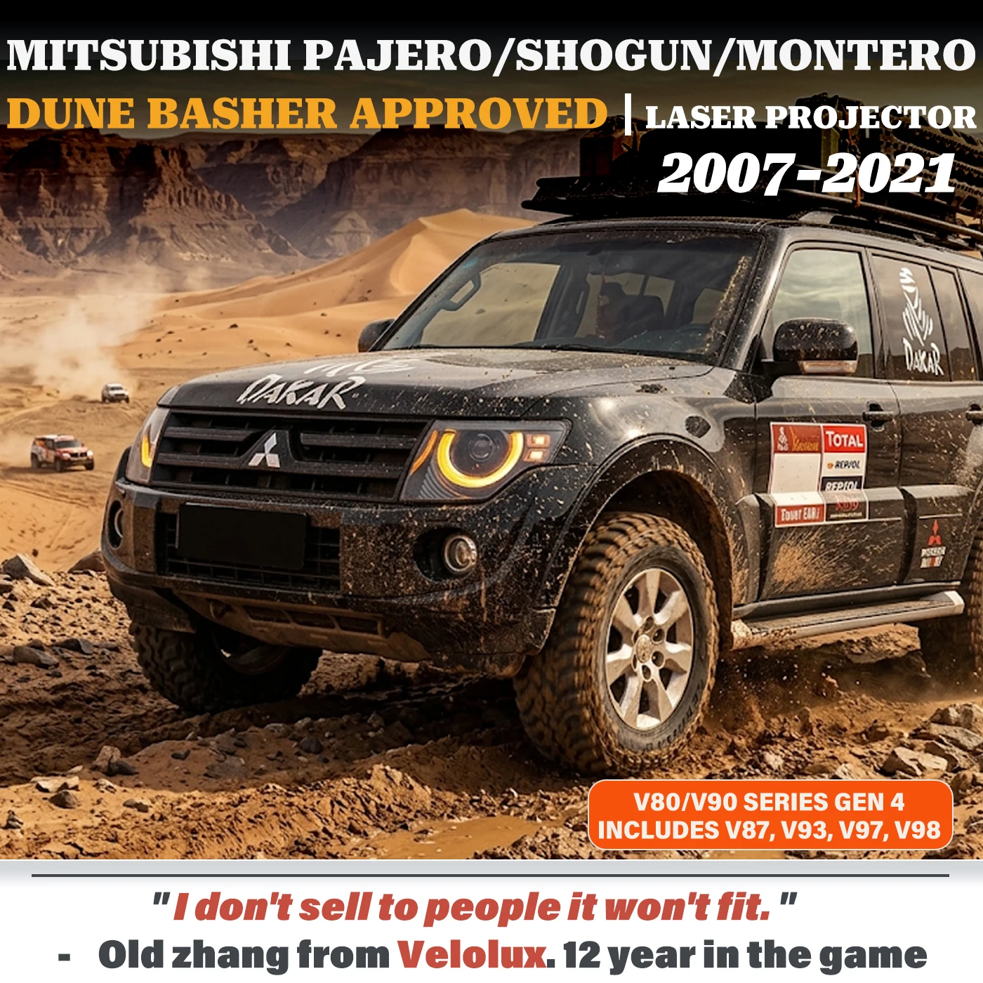 For Mitsubishi Pajero Montero 2007-2021 V93 V97 LED Headlight Assembly w/ Dual BI-LED Projector Dynamic Sequential Animation
For Mitsubishi Pajero Montero 2007-2021 V93 V97 LED Headlight Assembly w/ Dual BI-LED Projector Dynamic Sequential Animation