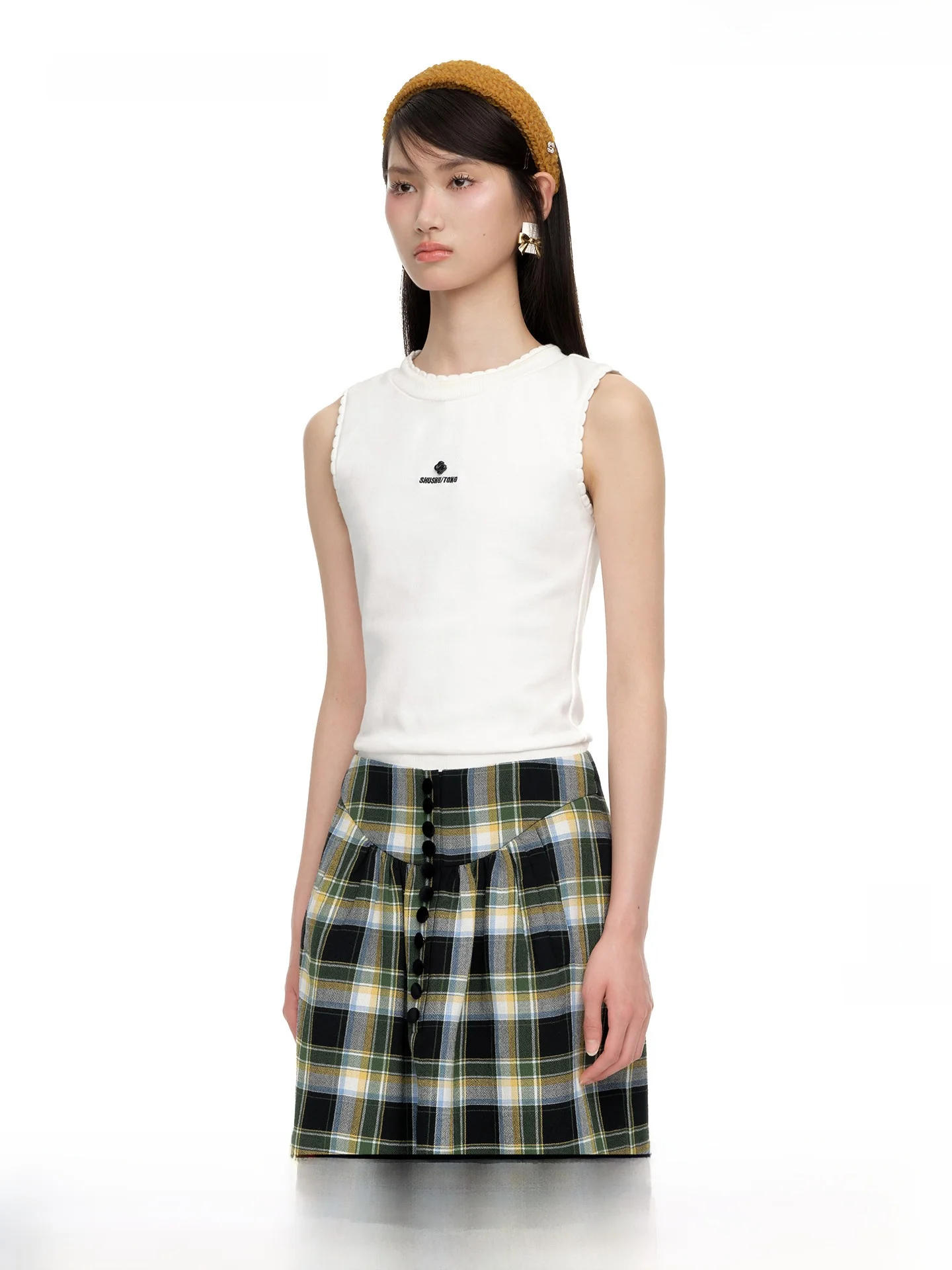 Elegant Summer Women's T-shirt Fashionable Design Edgeless Sleeveless Trendy Color Commute Style Regular Fit round Neck
Elegant Summer Women's T-shirt Fashionable Design Edgeless Sleeveless Trendy Color Commute Style Regular Fit round Neck