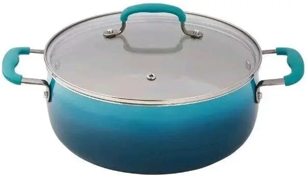 Для Pioneer Woman OMBRE TEAL 5-литровый голландский горшок с антипригарным покрытием и крышкой
Для Pioneer Woman OMBRE TEAL 5-литровый голландский горшок с антипригарным покрытием и крышкой