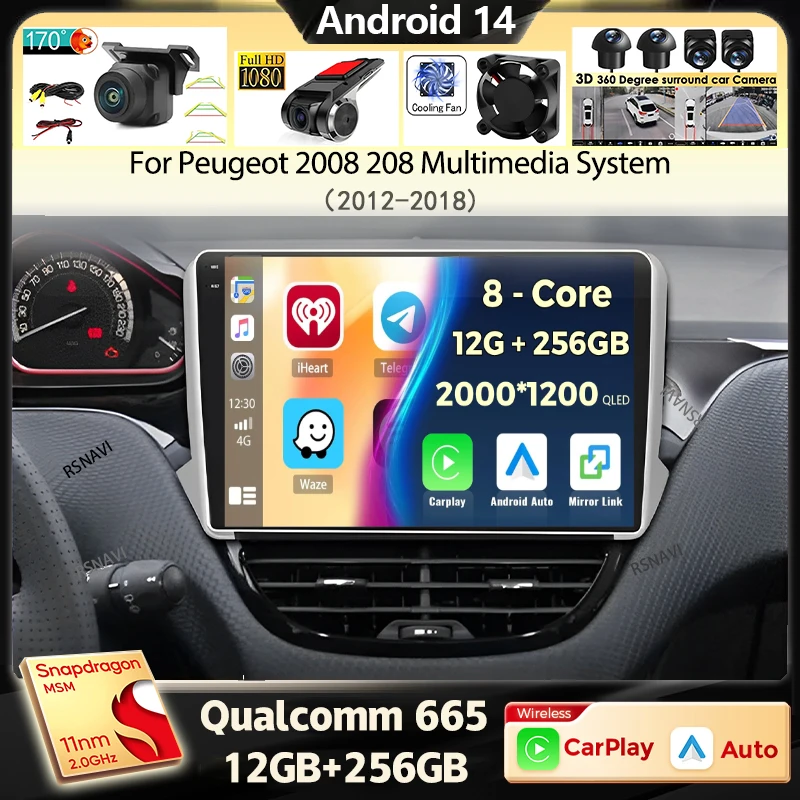 Android 14 Carplay Car Radio For Peugeot 2008 208 Multimedia System 2012 - 2018 Navigation GPS Multimedia Player WiFi+4G stereo
Android 14 Carplay Car Radio For Peugeot 2008 208 Multimedia System 2012 - 2018 Navigation GPS Multimedia Player WiFi+4G stereo