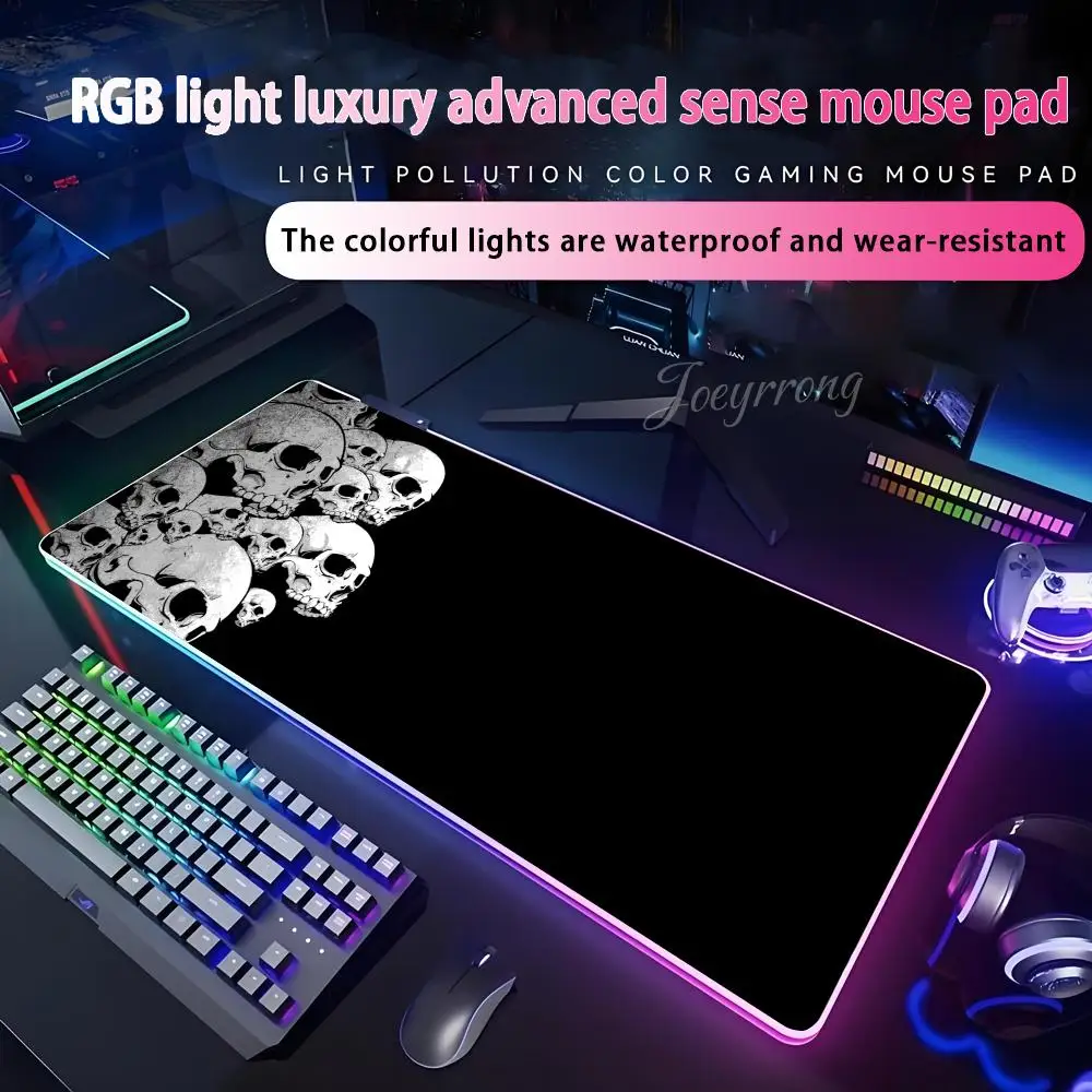 Коврик для мыши с черепом для FPS eSports RGB, расширенная игровая клавиатура, светодиодные коврики, большие 1000x500 мм XXL Gamer
Коврик для мыши с черепом для FPS eSports RGB, расширенная игровая клавиатура, светодиодные коврики, большие 1000x500 мм XXL Gamer