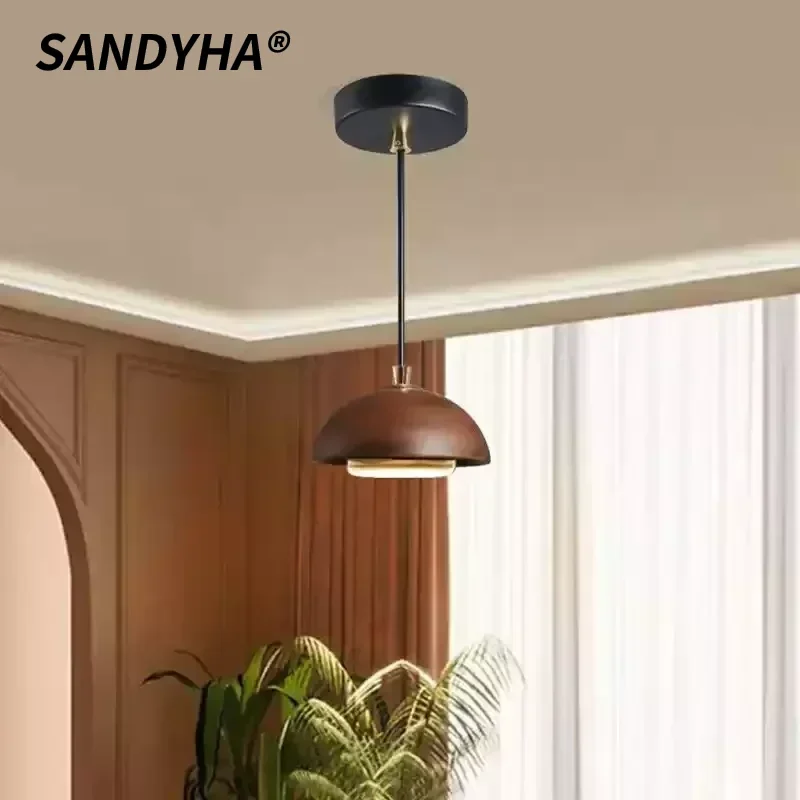 SANDYAH Retro Walnut Pendant Light Copper Hanging Lamp Home Decor Bedroom Bedside Dining Table Corridor Led Ceiling Chandelier
SANDYAH Retro Walnut Pendant Light Copper Hanging Lamp Home Decor Bedroom Bedside Dining Table Corridor Led Ceiling Chandelier