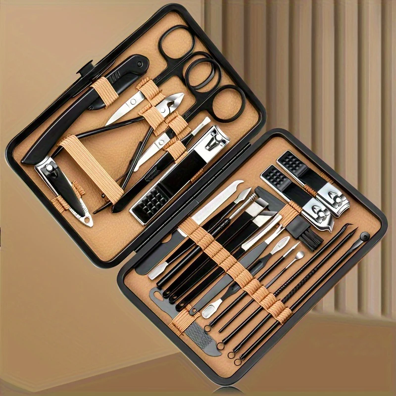 16pcs luxury stainless steel nail and foot repair kit, professional nail clippers, scissors and beauty tools with portable box
16pcs luxury stainless steel nail and foot repair kit, professional nail clippers, scissors and beauty tools with portable box