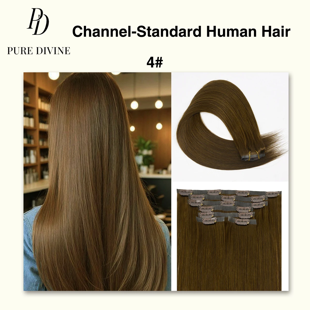 Chocolate Brown Seamless Clip In Hair Extensions 14-24inches 110g 7pcs European Remy Virgin Hair PU Invisible Clip Ins Hair
Chocolate Brown Seamless Clip In Hair Extensions 14-24inches 110g 7pcs European Remy Virgin Hair PU Invisible Clip Ins Hair