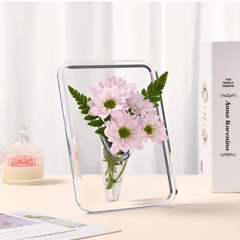 Plastic Photo Frame Vase Modern Simple ins Style Creative Transparent Simple Desktop Ornament Muse Festival Gift
Plastic Photo Frame Vase Modern Simple ins Style Creative Transparent Simple Desktop Ornament Muse Festival Gift