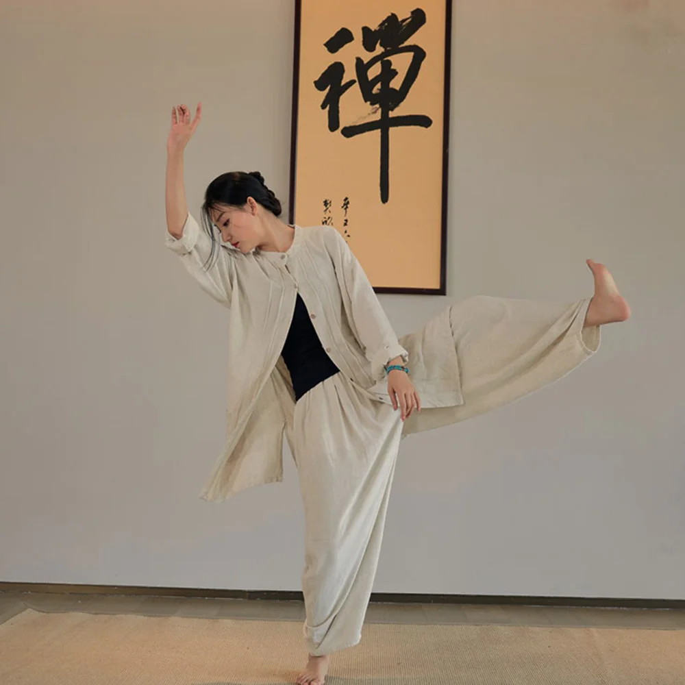 Chinese Tai Chi Jacket Retro Style Long Sleeve Linen Blouse Ladies Loose Cotton Hemp Yoga Soft Cardigan Coat Exercise Shirts
Chinese Tai Chi Jacket Retro Style Long Sleeve Linen Blouse Ladies Loose Cotton Hemp Yoga Soft Cardigan Coat Exercise Shirts