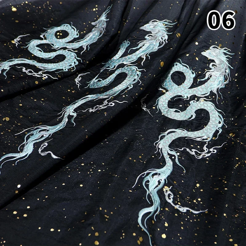 Dragon Embroidered Fabric Chinese Classical Style Dragon Printed Chiffon Embroidery Fabric DIY Hanfu Cheongsam Designer Fabric
Dragon Embroidered Fabric Chinese Classical Style Dragon Printed Chiffon Embroidery Fabric DIY Hanfu Cheongsam Designer Fabric