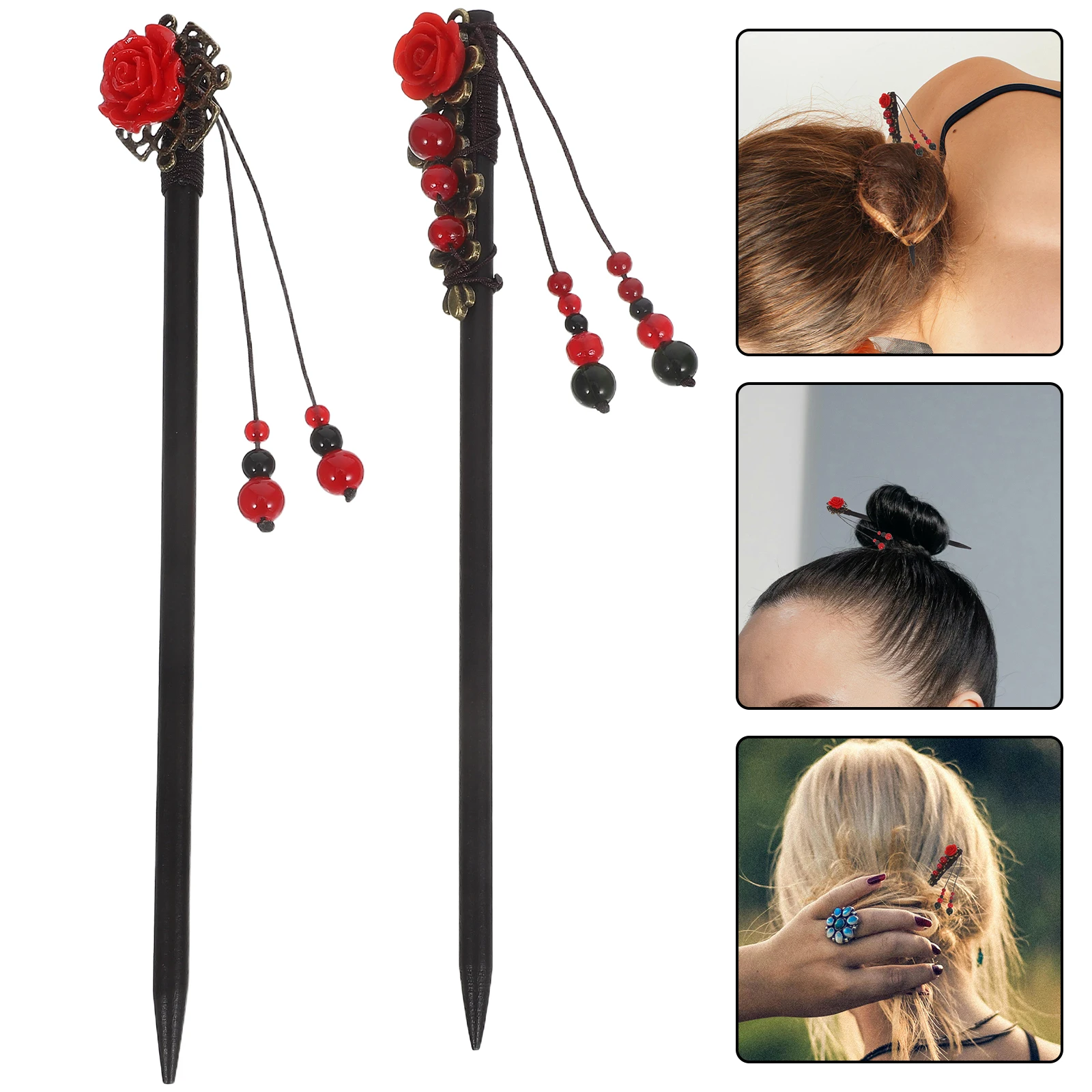 2 Pcs Hair Accessories Stick Pins Long Wood Chopsticks Flower Hairpins Women Easy Clip Thick Hair Bun Styling Adjustable
2 Pcs Hair Accessories Stick Pins Long Wood Chopsticks Flower Hairpins Women Easy Clip Thick Hair Bun Styling Adjustable