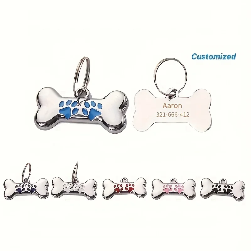 1PC,Laser engraved footprint bone pendant - waterproof, scratch resistant chest tag, pet cat/dog anti loss tag
1PC,Laser engraved footprint bone pendant - waterproof, scratch resistant chest tag, pet cat/dog anti loss tag