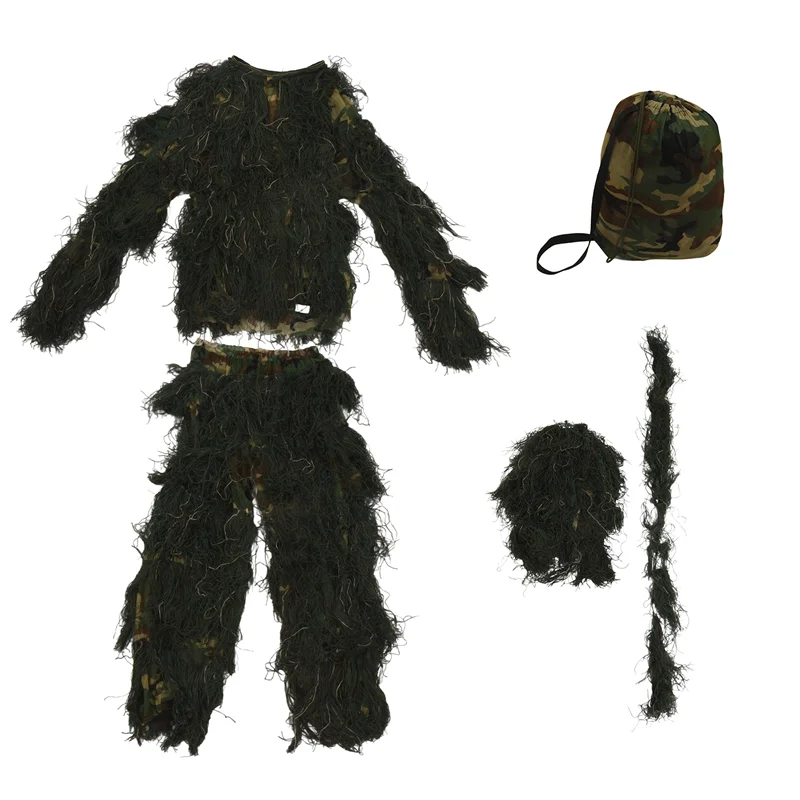 5 In 1 Ghillie Suit,3D Camouflage Outdoor Hunting Apparel Including Jacket,Pants,Hood,Carry Bag For Adults Kids Youth
5 In 1 Ghillie Suit,3D Camouflage Outdoor Hunting Apparel Including Jacket,Pants,Hood,Carry Bag For Adults Kids Youth