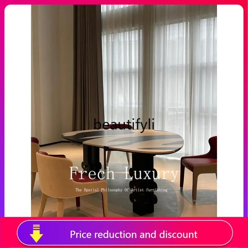 C139 Medieval designer style special-shaped irregular solid wood dining table Italian minimalist art creative geometric dining
C139 Medieval designer style special-shaped irregular solid wood dining table Italian minimalist art creative geometric dining