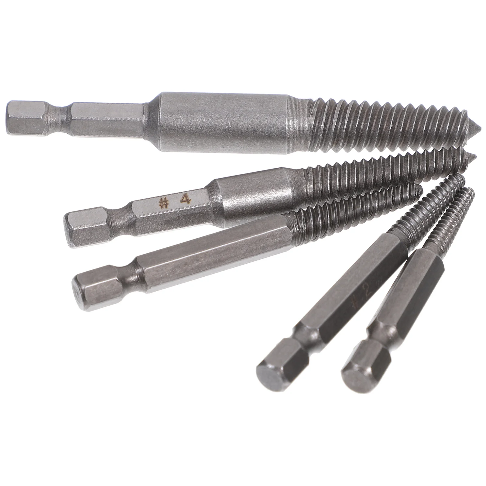 5pcs Screw Extractor Set Steel Broken Bolt Removal Tool Stripped Tap Extractor Damaged Screws Remover Hand Tools
5pcs Screw Extractor Set Steel Broken Bolt Removal Tool Stripped Tap Extractor Damaged Screws Remover Hand Tools