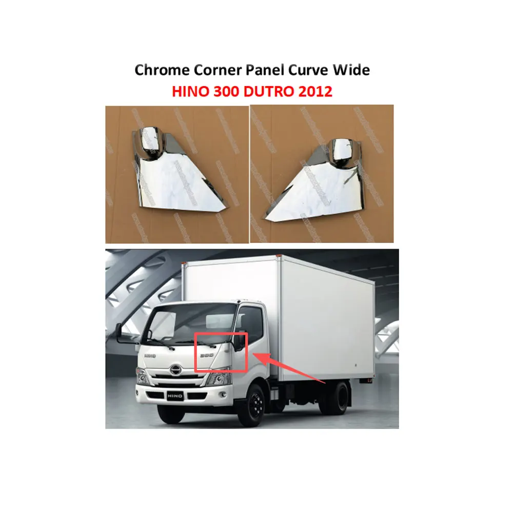 FDONG 1 Set 2 Pcs Chrome Corner Panel Curve Wide for HINO 300 DUTRO 2012 XZU710R XZU600R XZU720 WU720
FDONG 1 Set 2 Pcs Chrome Corner Panel Curve Wide for HINO 300 DUTRO 2012 XZU710R XZU600R XZU720 WU720