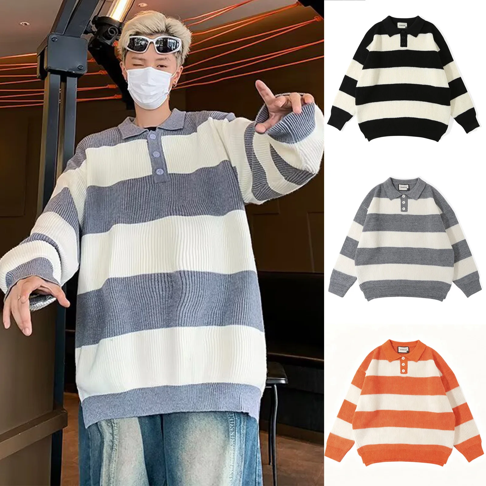 Новый осенне-зимний мужской вязаный свитер в полоску, свободный крой, повседневный стиль, удобный и комфортный.
Новый осенне-зимний мужской вязаный свитер в полоску, свободный крой, повседневный стиль, удобный и комфортный.