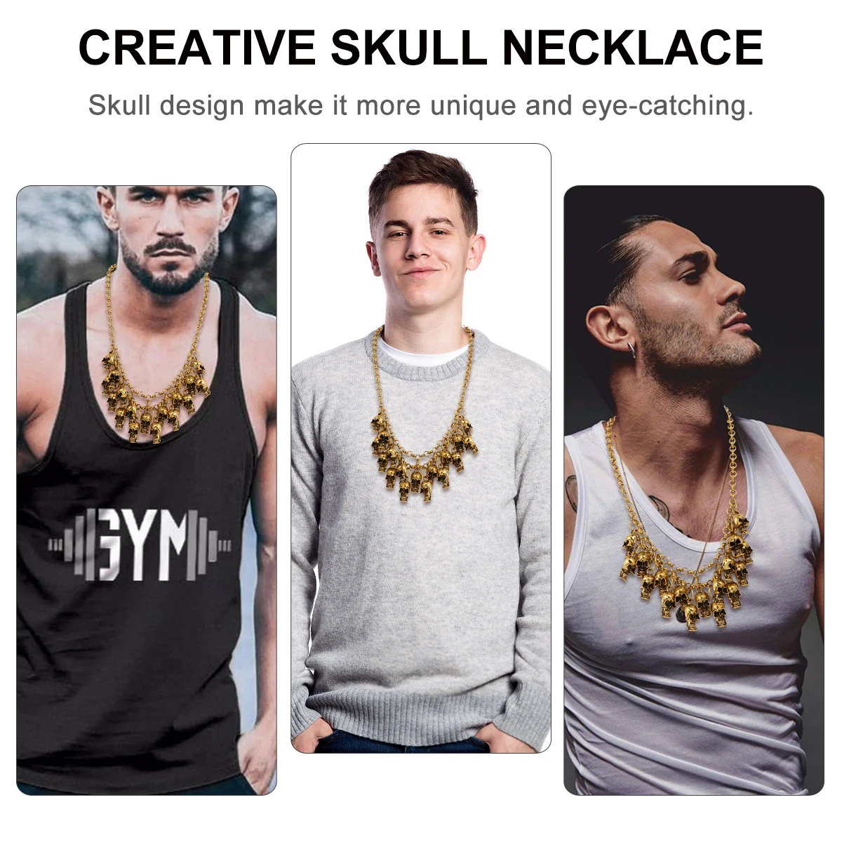 1pc Retro Skull Necklace For Women Men Vintage Alloy Pendant Lightweight Halloween Costume Party Gift Creative Head Chain Unique
1pc Retro Skull Necklace For Women Men Vintage Alloy Pendant Lightweight Halloween Costume Party Gift Creative Head Chain Unique