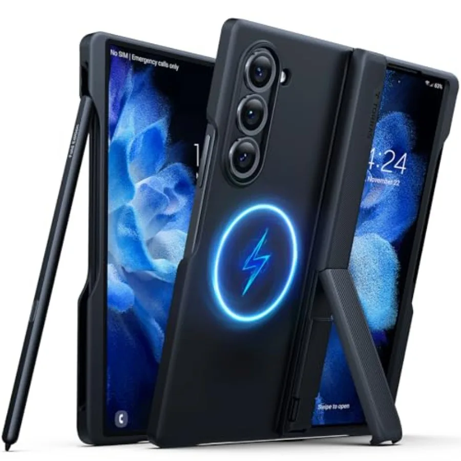 Магнитный защитный чехол-подставка для Samsung Galaxy Z Fold 6 с держателем для S Pen, защита шарнира MIL-Grade, совместим с MagSafe Invi
Магнитный защитный чехол-подставка для Samsung Galaxy Z Fold 6 с держателем для S Pen, защита шарнира MIL-Grade, совместим с MagSafe Invi