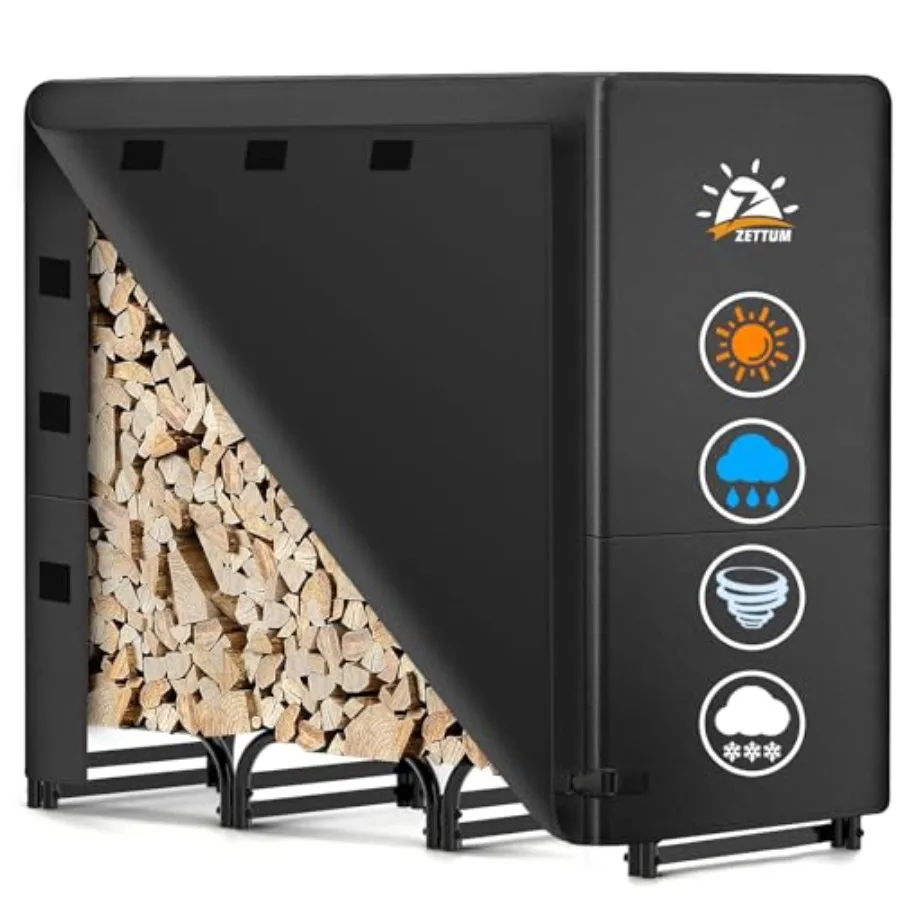 Firewood Log Rack with Cover - Outdoor Wood Stand Holder with Cover Heavy Duty Metal Fire Wood Pile Organizer and Cover Combo S
Firewood Log Rack with Cover - Outdoor Wood Stand Holder with Cover Heavy Duty Metal Fire Wood Pile Organizer and Cover Combo S