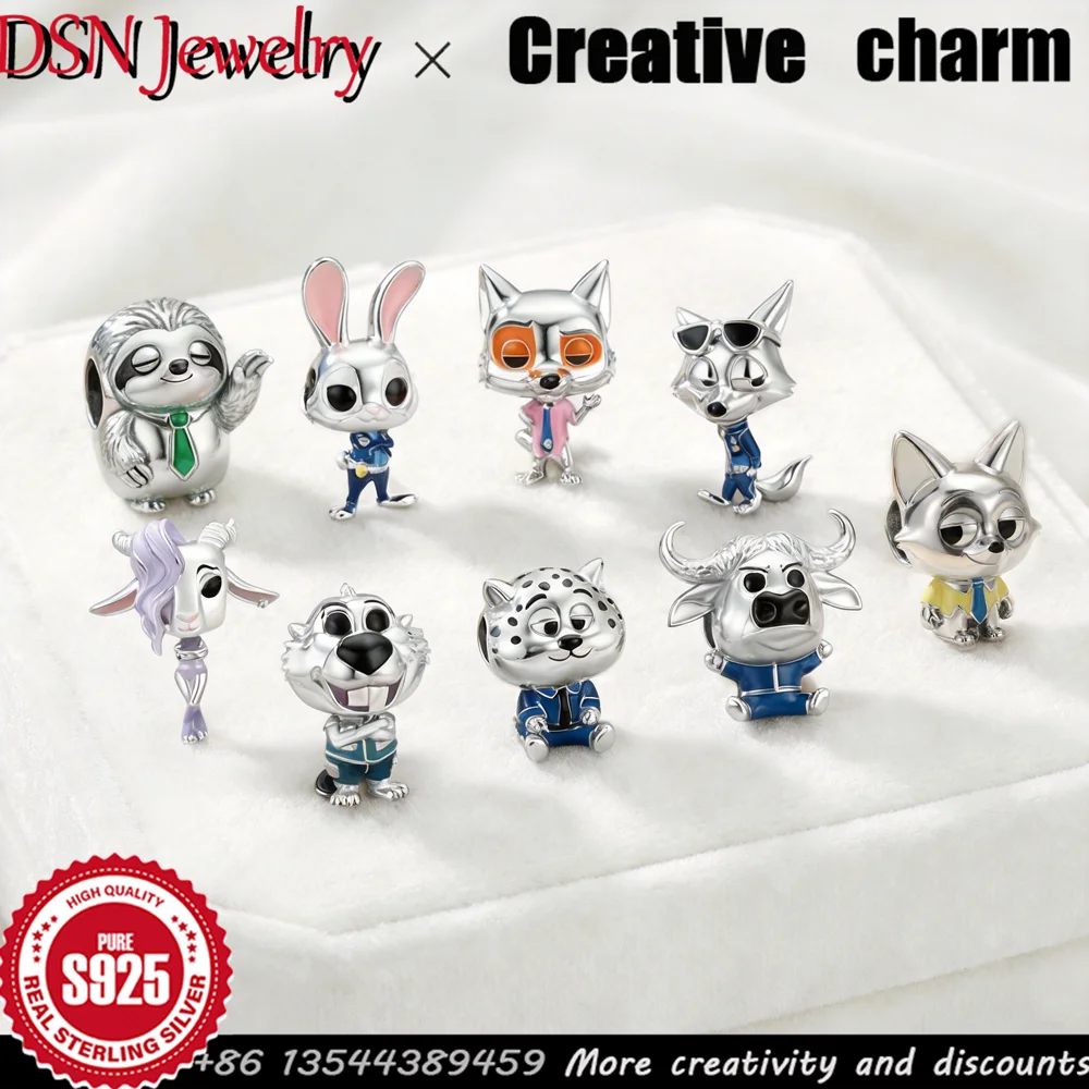 DSN Jewelry Designer Cartoon Charm Rabbit Police and Fox Charm DIY Beads for Bracelet Necklace Fun Crazy Animals Fans Gift
DSN Jewelry Designer Cartoon Charm Rabbit Police and Fox Charm DIY Beads for Bracelet Necklace Fun Crazy Animals Fans Gift