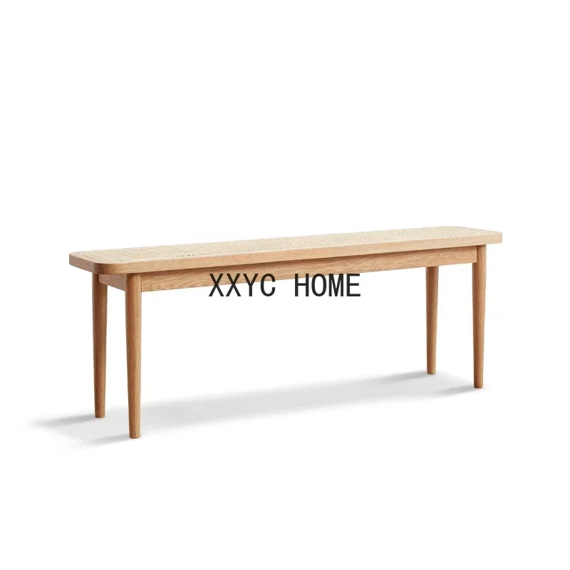 Bench Restaurant Dining Chair Simple Oak Bed End Stool Rattan Shoe Changing Stool
Bench Restaurant Dining Chair Simple Oak Bed End Stool Rattan Shoe Changing Stool