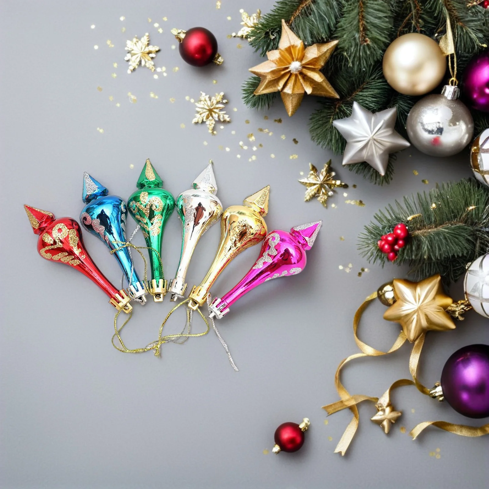 12Pcs Christmas Tree Pendant Decorations Gourd Shaped Electroplated Finish Hanging Ornaments for Holiday Home Indoor Outdoor Use
12Pcs Christmas Tree Pendant Decorations Gourd Shaped Electroplated Finish Hanging Ornaments for Holiday Home Indoor Outdoor Use