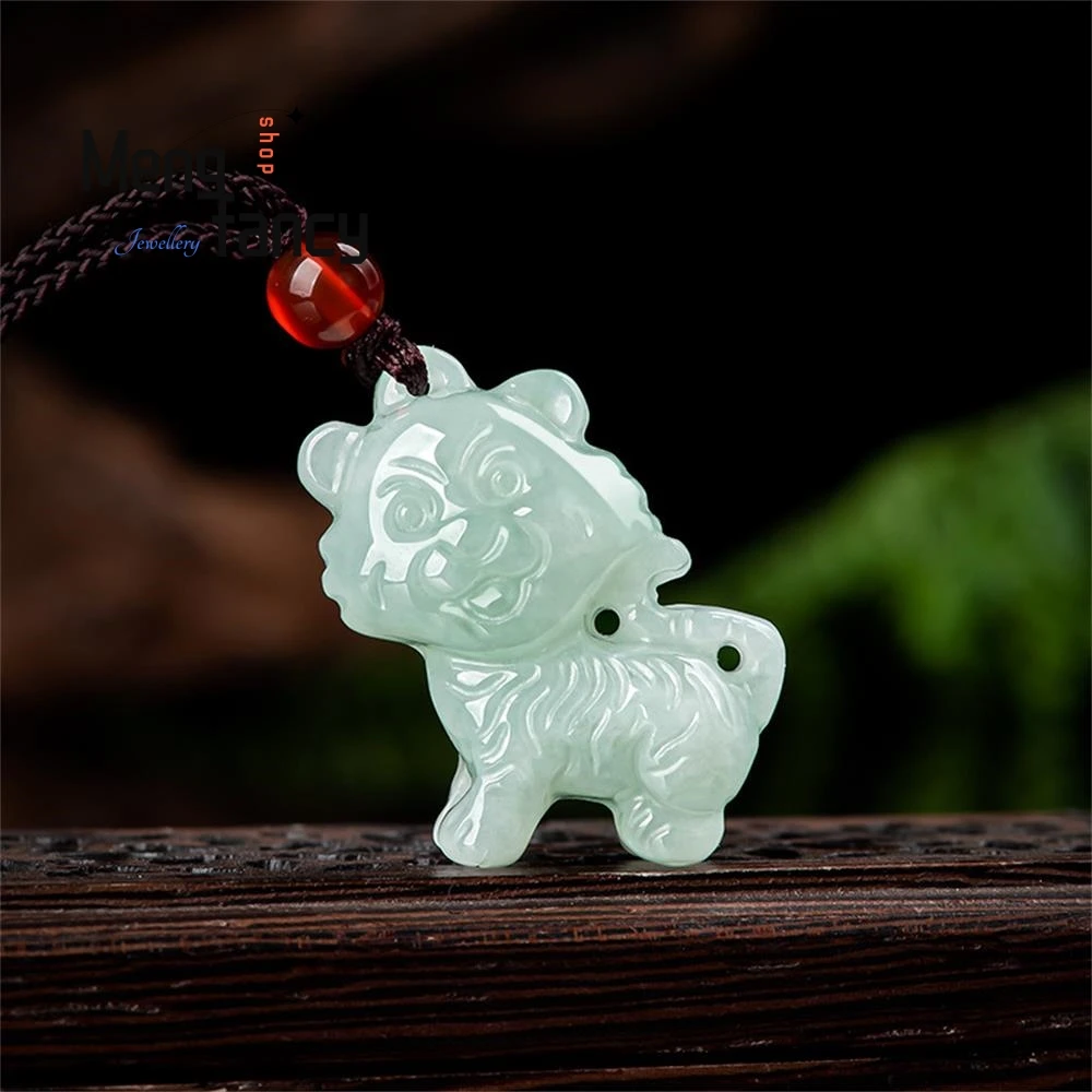Natural Jadeite Light Green Tiger Pendant Fashion Charms Luxury Amulet Engraver Fine Jewelry Women Men Necklace Holiday Gifts
Natural Jadeite Light Green Tiger Pendant Fashion Charms Luxury Amulet Engraver Fine Jewelry Women Men Necklace Holiday Gifts