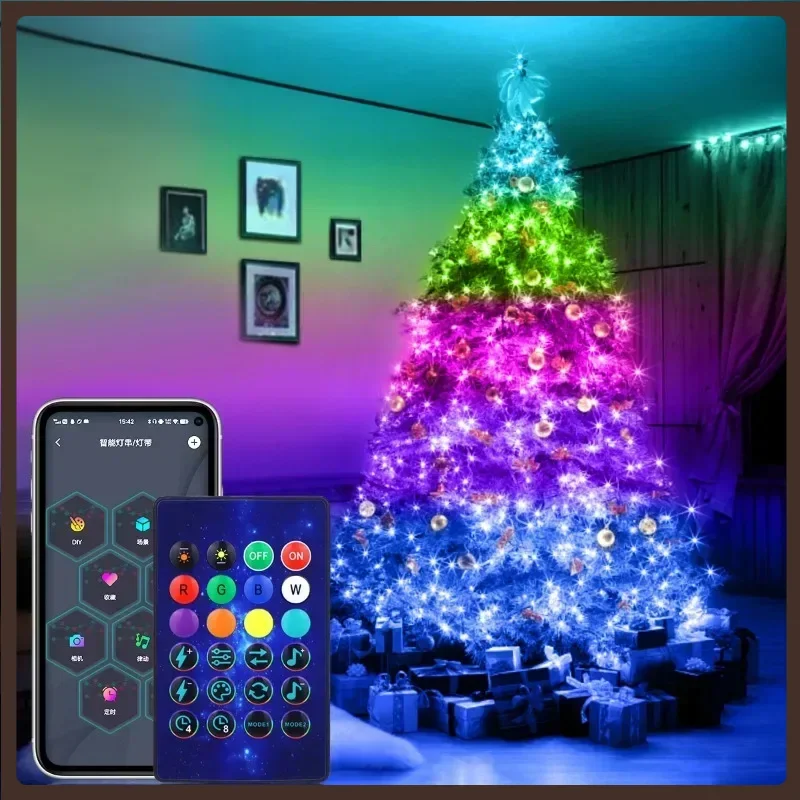 DIY Mode RGBIC Fairy Light String For Christmas Decorations Natal New Year 2025 Xmas Tree Adornos Navidad Bluetooth USB 5V LED
DIY Mode RGBIC Fairy Light String For Christmas Decorations Natal New Year 2025 Xmas Tree Adornos Navidad Bluetooth USB 5V LED