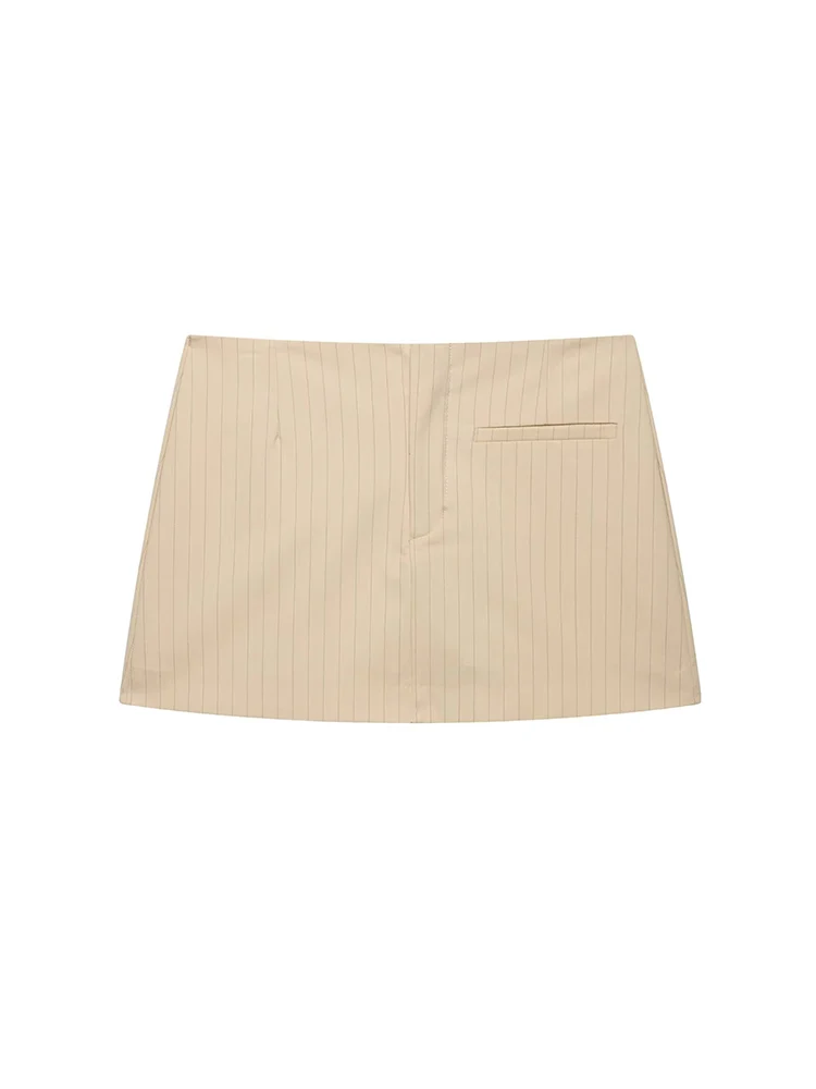 KUCLUT Women Fashion Khaki Striped Front Zipper Mini Skirts Shorts Vintage High Waist Female Chic Lady Shorts
KUCLUT Women Fashion Khaki Striped Front Zipper Mini Skirts Shorts Vintage High Waist Female Chic Lady Shorts