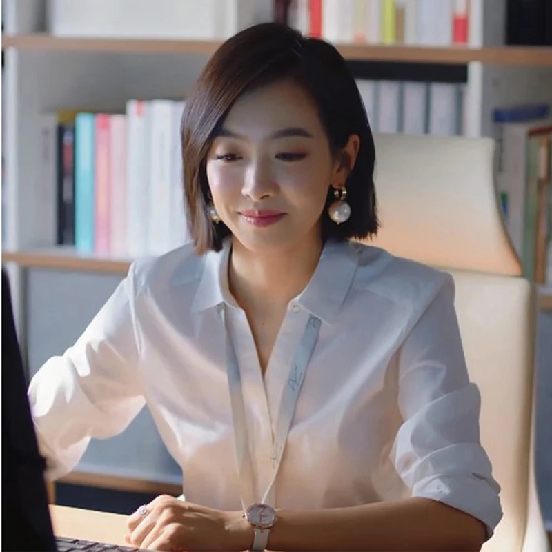Thin White Shirt Women's Loose Long Sleeve V-Neck Professional Clothing Spring Workwear Korean Style Commute Fashion
Thin White Shirt Women's Loose Long Sleeve V-Neck Professional Clothing Spring Workwear Korean Style Commute Fashion