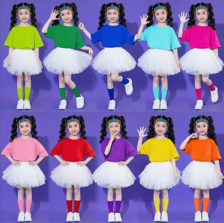 Kids Candy Color Tulle Tutu Skirt Set Girls Cheerleading Uniform Kindergarten Dance Costume Children Sports Performance Outfit
Kids Candy Color Tulle Tutu Skirt Set Girls Cheerleading Uniform Kindergarten Dance Costume Children Sports Performance Outfit