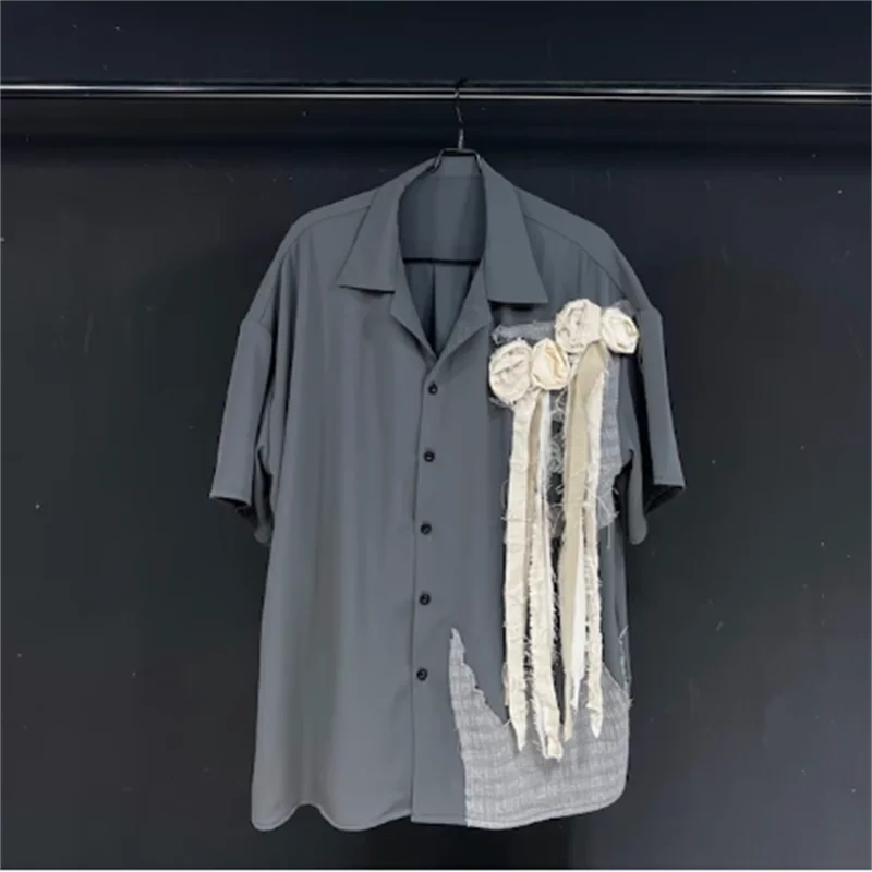 2024 Summer Grey Vintage Fun Embroidered Rose design with a high quality half-sleeve shirt
2024 Summer Grey Vintage Fun Embroidered Rose design with a high quality half-sleeve shirt