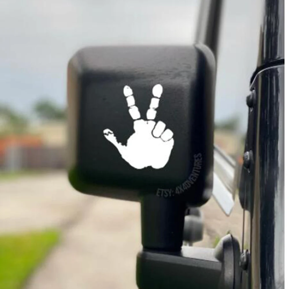 2Pcs Peace Sign Wave Hand Mirror Car Decal Side Mirror Auto Sticker Wave Damnit Just Wave Decal Vinyl
2Pcs Peace Sign Wave Hand Mirror Car Decal Side Mirror Auto Sticker Wave Damnit Just Wave Decal Vinyl