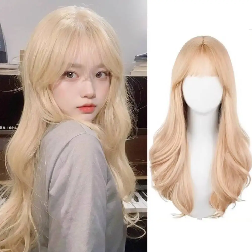 Светлый синтетический парик Лолиты с пышной челкой для белых женщин и девочек, длинные натуральные волнистые волосы, термостойкие, повседневная одежда для вечеринок 
Светлый синтетический парик Лолиты с пышной челкой для белых женщин и девочек, длинные натуральные волнистые волосы, термостойкие, повседневная одежда для вечеринок