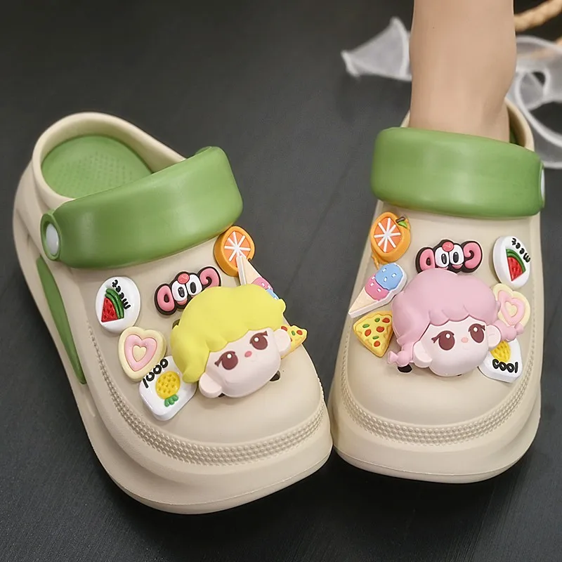 2024 New Fashion Extra Thick Soled Women Slippers DIY Cartoon Cute Girls Summer Shoes Outdoor Beach Sandals For Women
2024 New Fashion Extra Thick Soled Women Slippers DIY Cartoon Cute Girls Summer Shoes Outdoor Beach Sandals For Women
