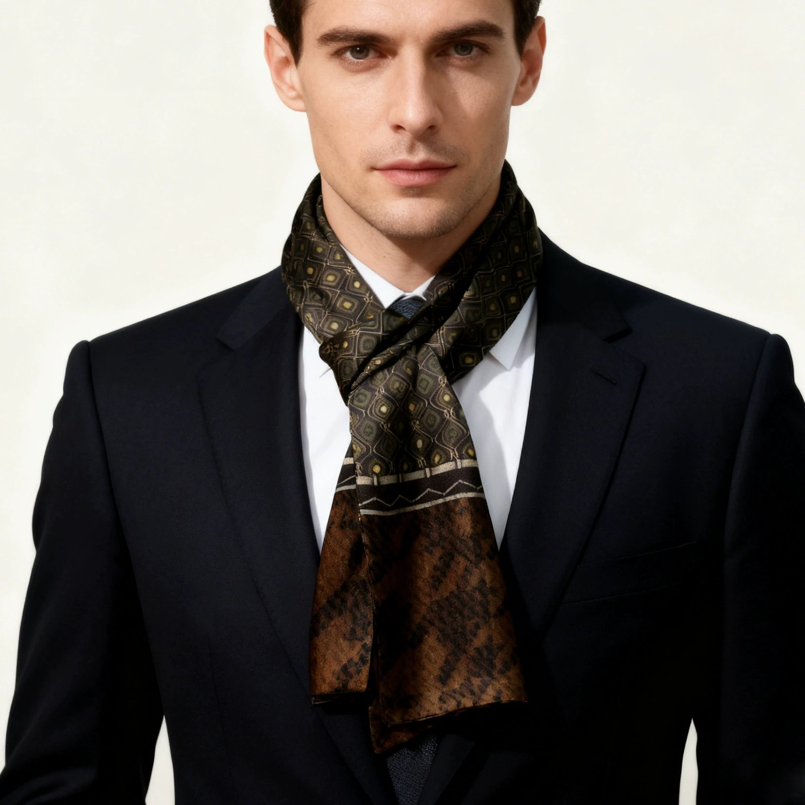 High-End 100% Silk Scarf for Men Business Style Pure Silk Double-layer Printed Suits and Shirt Scarf for Men
High-End 100% Silk Scarf for Men Business Style Pure Silk Double-layer Printed Suits and Shirt Scarf for Men