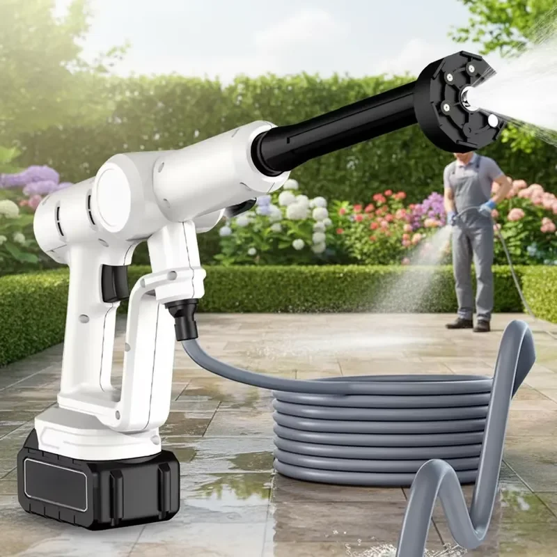 Cordless Pressure Washer for Portable High-Pressure Cleaning 15M Spray Range Lithium Battery for Car Garden Home
Cordless Pressure Washer for Portable High-Pressure Cleaning 15M Spray Range Lithium Battery for Car Garden Home