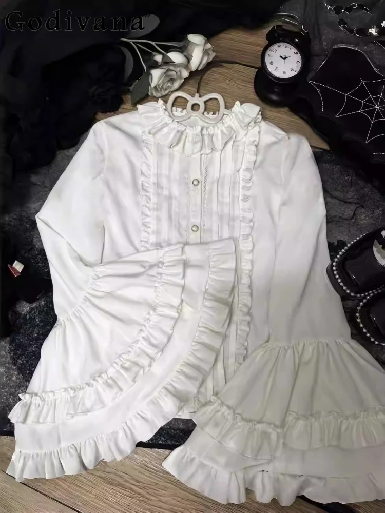 Новая модная рубашка 2XL в стиле готика-лолита с расклешенными рукавами для осени и зимы, элегантная, для девочек, с эффектом омоложения, базовая модель
Новая модная рубашка 2XL в стиле готика-лолита с расклешенными рукавами для осени и зимы, элегантная, для девочек, с эффектом омоложения, базовая модель