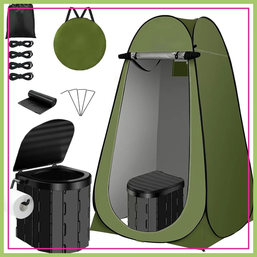 Portable Toilet Kit with Pop-Up Privacy Tent, Camping Toilet Bags, Washable Outdoor Shower & Changing Room
Portable Toilet Kit with Pop-Up Privacy Tent, Camping Toilet Bags, Washable Outdoor Shower & Changing Room