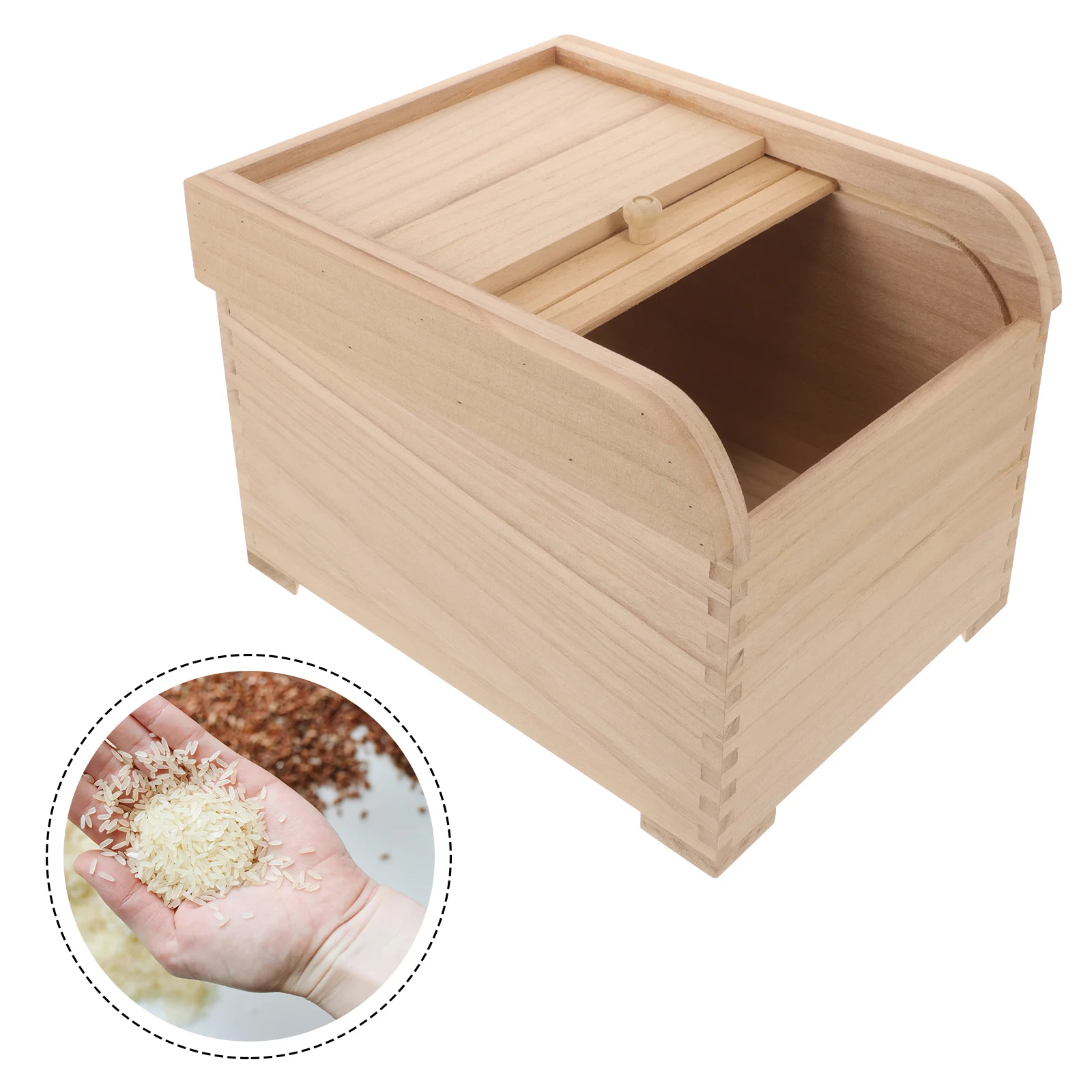 Solid Wood Rice Storage Box Jars Food Container Containers Large Capacity Wooden Kitchen Organization for Pantry
Solid Wood Rice Storage Box Jars Food Container Containers Large Capacity Wooden Kitchen Organization for Pantry
