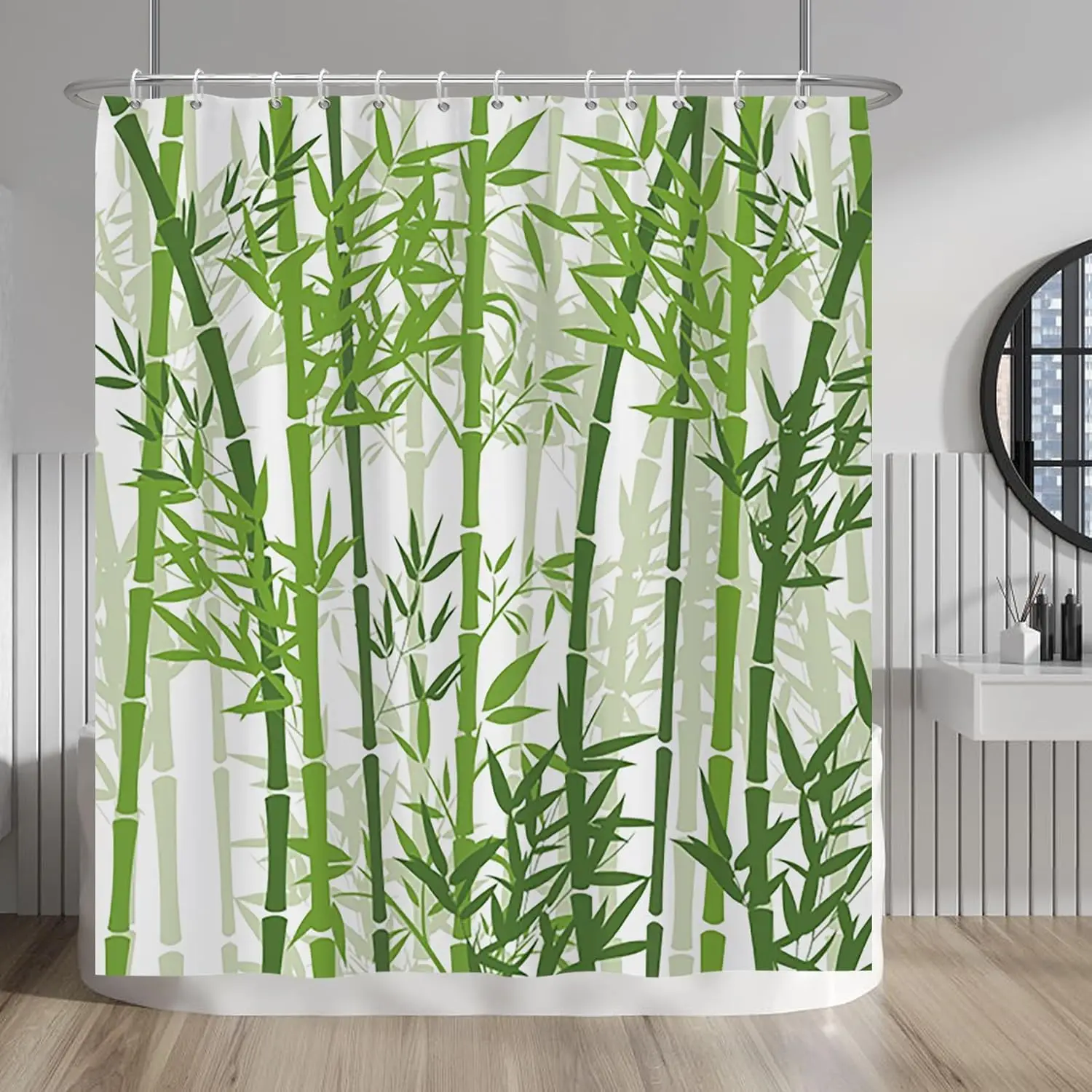 Watercolour Bamboo Shower Curtain Sets Sage Green Botanical Leaves Bath Curtains Shower with 12 Hooks Asian Art Meditation Zen
Watercolour Bamboo Shower Curtain Sets Sage Green Botanical Leaves Bath Curtains Shower with 12 Hooks Asian Art Meditation Zen