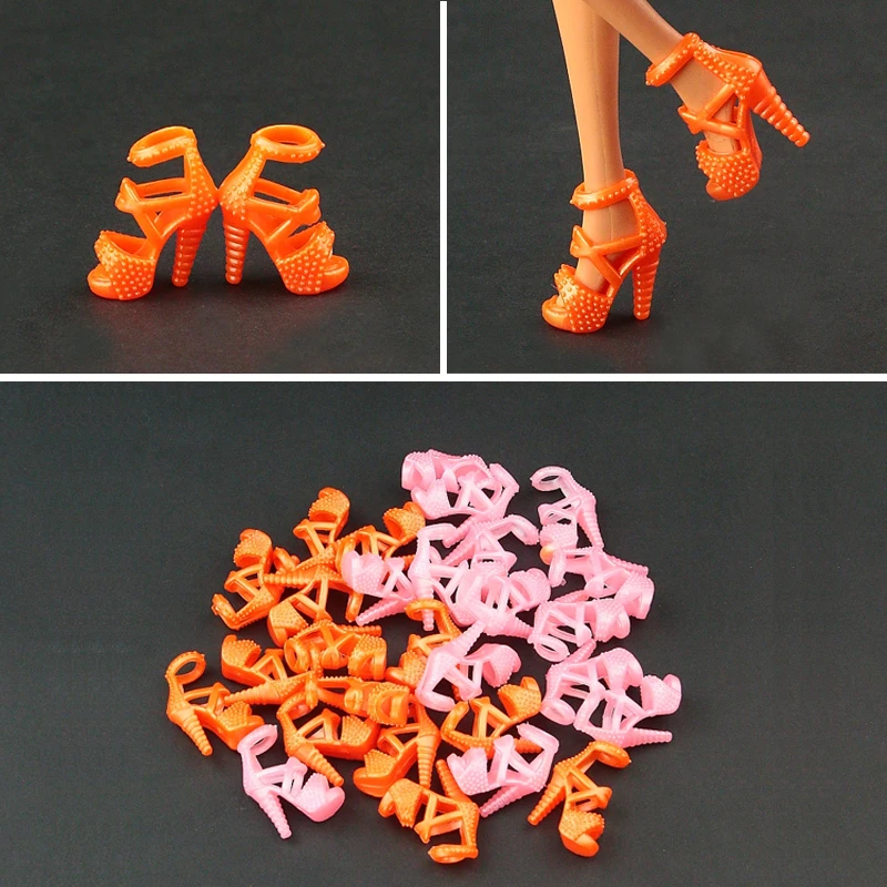 EUHERW 10 pair / lot New Fashion Orange High-heel Shoes for 30 cm female doll Beautiful 1/ 6 doll accessories 2 color available
EUHERW 10 pair / lot New Fashion Orange High-heel Shoes for 30 cm female doll Beautiful 1/ 6 doll accessories 2 color available