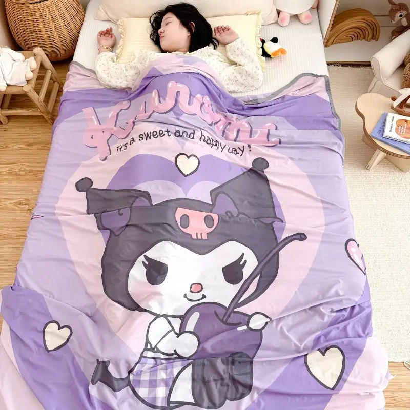Sanrio Cute Kuromi Cinnamoroll, летнее крутое одеяло для мамы и ребенка, крутое шелковое одеяло с героями мультфильмов для детского сада, детское одеяло для сна
Sanrio Cute Kuromi Cinnamoroll, летнее крутое одеяло для мамы и ребенка, крутое шелковое одеяло с героями мультфильмов для детского сада, детское одеяло для сна