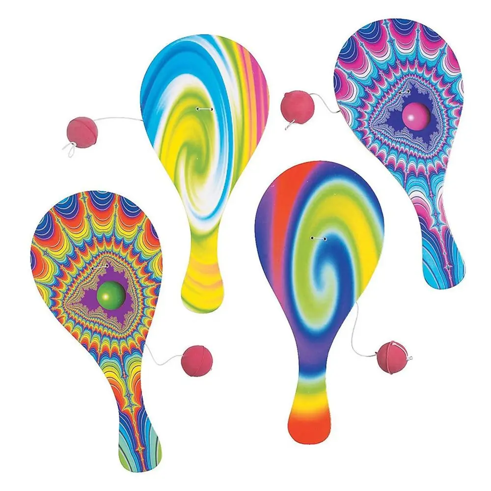 4Pcs Portable Racket Ball Set Retro Wooden Paddles Wooden Target Ball Psychedelic Interactive Sports Game Backyard Games
4Pcs Portable Racket Ball Set Retro Wooden Paddles Wooden Target Ball Psychedelic Interactive Sports Game Backyard Games