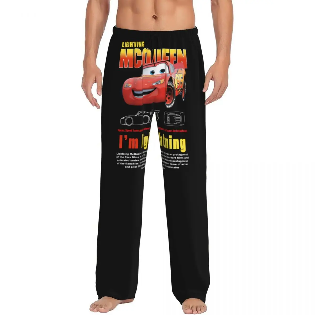 Изготовленные на заказ пижамные штаны Pixar Cars Lightning Mcqueen, одежда для сна, мужские штаны с эластичным поясом для сна и карманами 
Изготовленные на заказ пижамные штаны Pixar Cars Lightning Mcqueen, одежда для сна, мужские штаны с эластичным поясом для сна и карманами